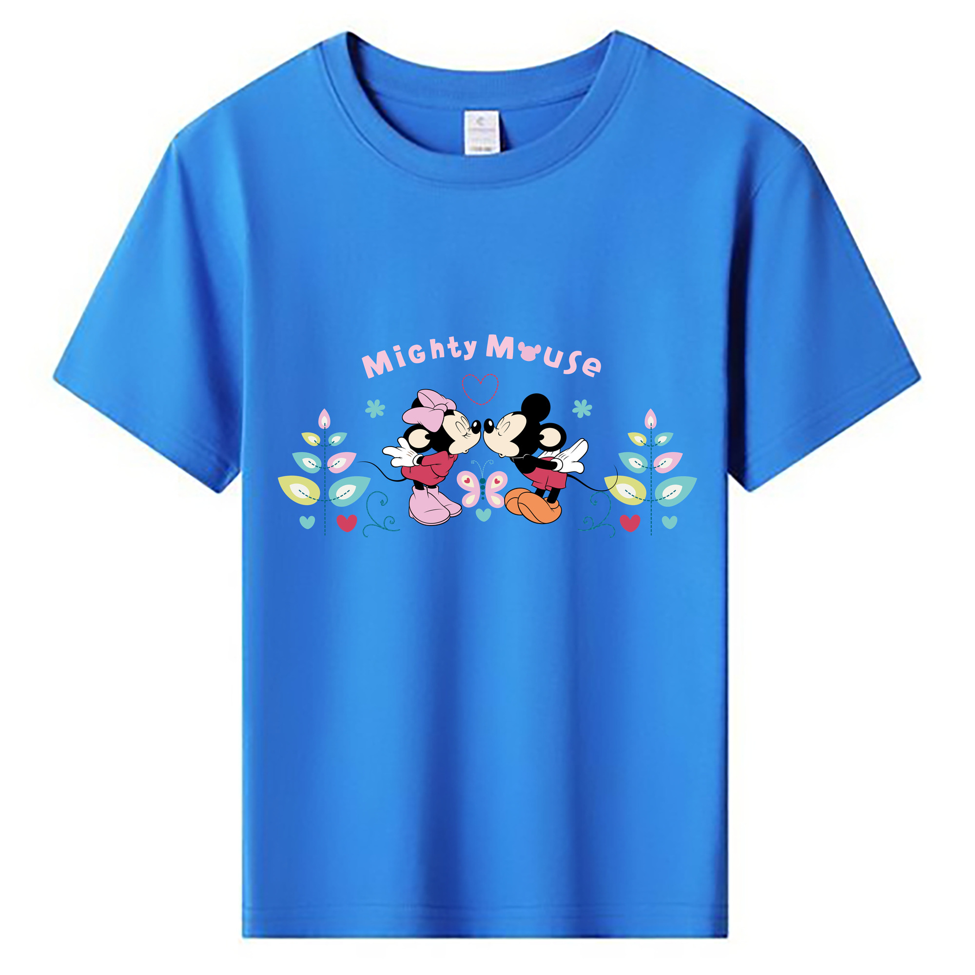 ミッキーマウス Mickey Mouse 綿100％キッズTシャツ（フロントプリント）